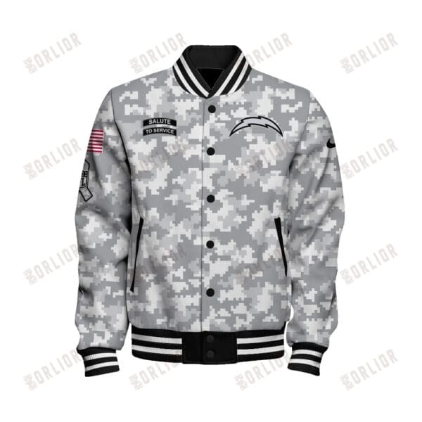 Los Angeles Chargers National Football League Arctic Camo Unisex Varsity Jacket AMCVJK0000177 - Image 2