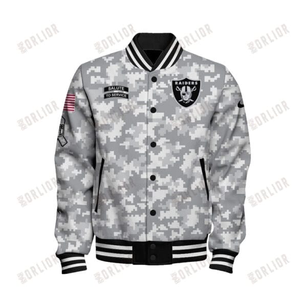 Las Vegas Raiders National Football League Arctic Camo Unisex Varsity Jacket AMCVJK0000178 - Image 2