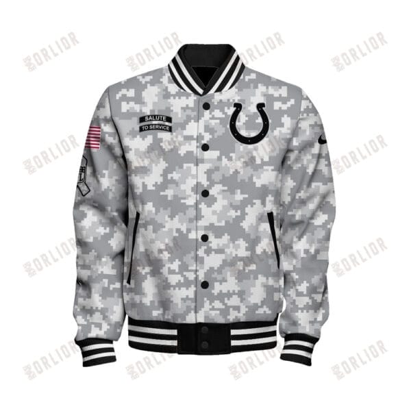 Indianapolis Colts National Football League Arctic Camo Unisex Varsity Jacket AMCVJK0000181 - Image 2