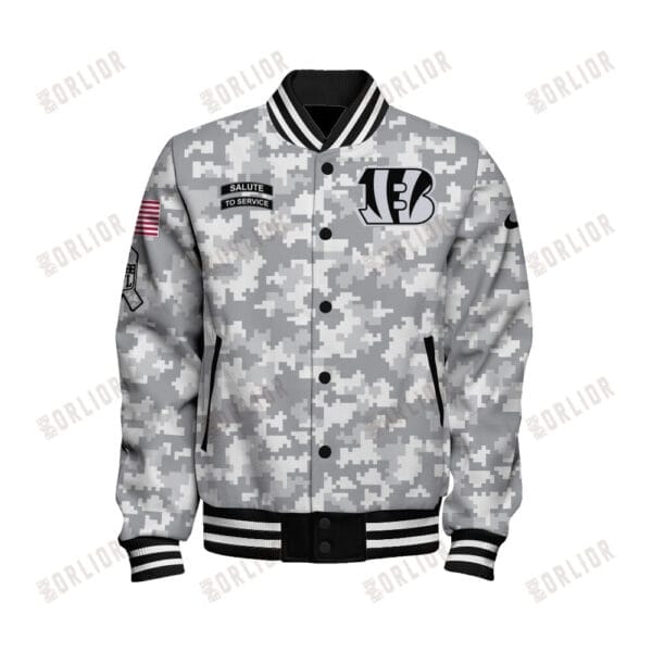 Cincinnati Bengals National Football League Arctic Camo Unisex Varsity Jacket AMCVJK0000188 - Image 2