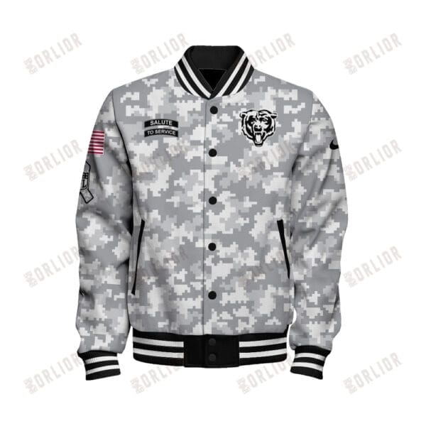 Chicago Bears National Football League Arctic Camo Unisex Varsity Jacket AMCVJK0000189 - Image 2