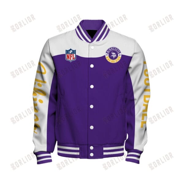 Minnesota Vikings  Unisex Athletic Legacy Varsity Jacket AMCVJK0000205 - Image 2