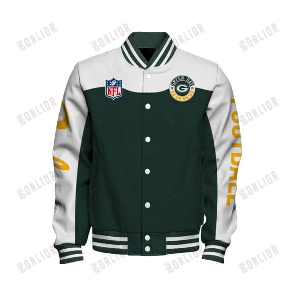 Green Bay Packers  Unisex Athletic Legacy Varsity Jacket AMCVJK0000214 - Image 2