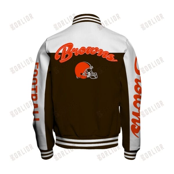Cleveland Browns  Unisex Athletic Legacy Varsity Jacket AMCVJK0000218 - Image 3