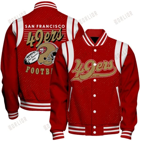 San Francisco 49ers Unisex Athletic Legacy Varsity Jacket AMCVJK0000235
