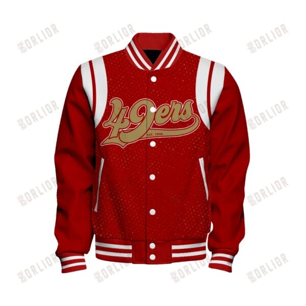 San Francisco 49ers Unisex Athletic Legacy Varsity Jacket AMCVJK0000235 - Image 2
