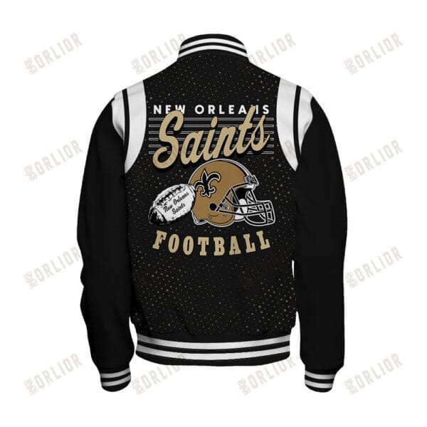 New Orleans Saints Unisex Athletic Legacy Varsity Jacket AMCVJK0000240 - Image 3