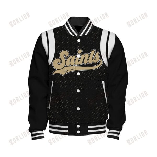New Orleans Saints Unisex Athletic Legacy Varsity Jacket AMCVJK0000240 - Image 2