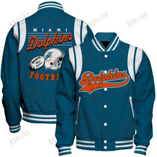 Miami Dolphins Unisex Athletic Legacy Varsity Jacket AMCVJK0000243