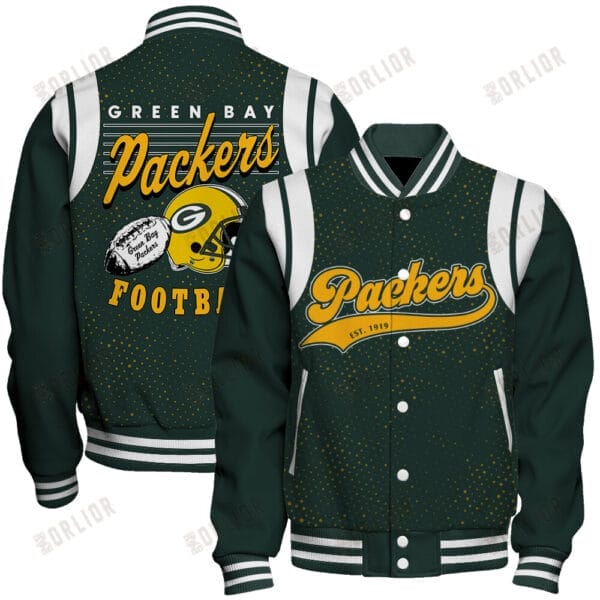 Green Bay Packers Unisex Athletic Legacy Varsity Jacket AMCVJK0000251