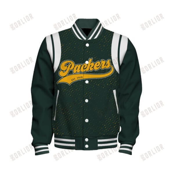 Green Bay Packers Unisex Athletic Legacy Varsity Jacket AMCVJK0000251 - Image 2