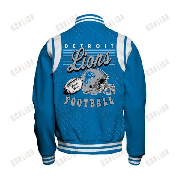 Detroit Lions Unisex Athletic Legacy Varsity Jacket AMCVJK0000252 - Image 3