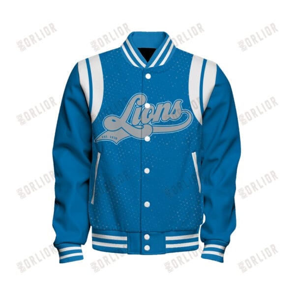 Detroit Lions Unisex Athletic Legacy Varsity Jacket AMCVJK0000252 - Image 2