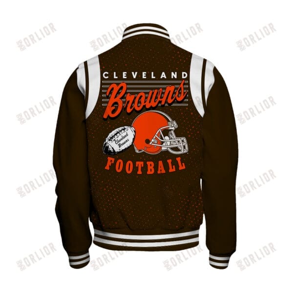 Cleveland Browns Unisex Athletic Legacy Varsity Jacket AMCVJK0000255 - Image 3