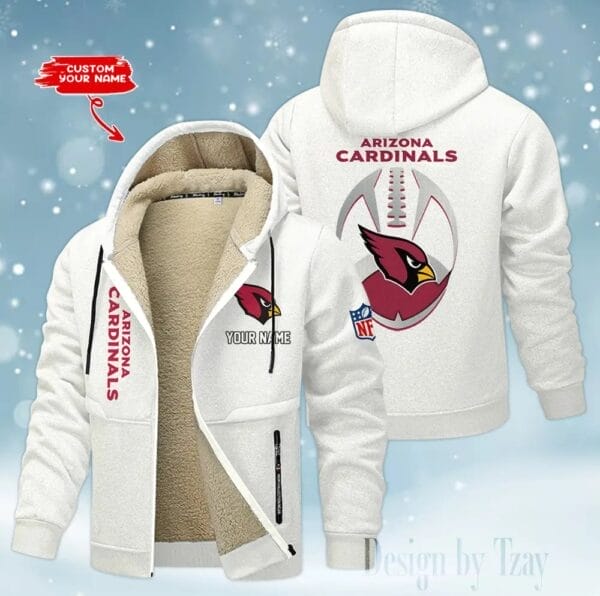 Arizona Cardinals Premium Personalized Zip-Up Velvet Jacket AMCZUVJK000026 - Image 8