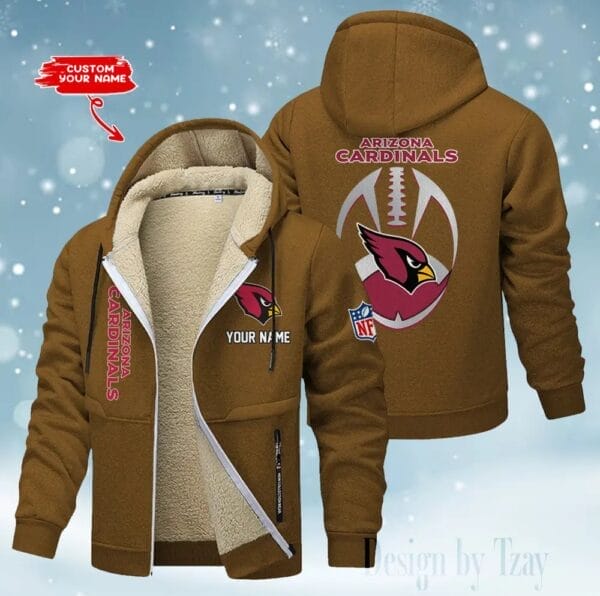Arizona Cardinals Premium Personalized Zip-Up Velvet Jacket AMCZUVJK000026 - Image 9