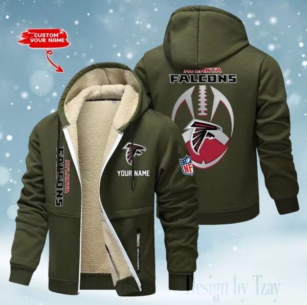 Atlanta Falcons Premium Personalized Zip-Up Velvet Jacket AMCZUVJK000025 - Image 3
