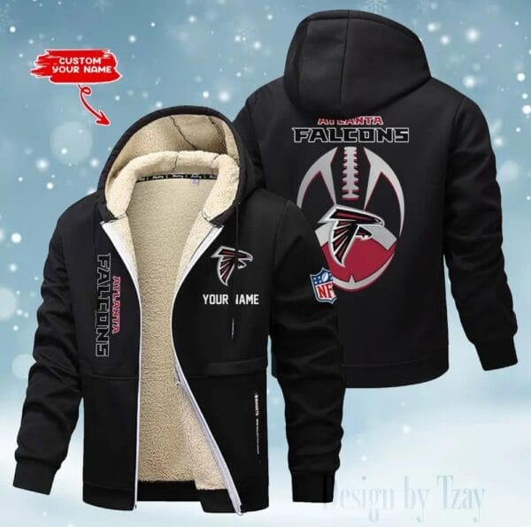 Atlanta Falcons Premium Personalized Zip-Up Velvet Jacket AMCZUVJK000025 - Image 6