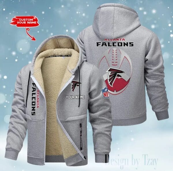 Atlanta Falcons Premium Personalized Zip-Up Velvet Jacket AMCZUVJK000025 - Image 7