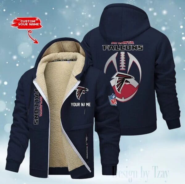 Atlanta Falcons Premium Personalized Zip-Up Velvet Jacket AMCZUVJK000025 - Image 8