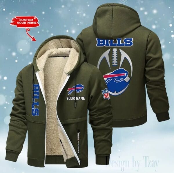 Buffalo Bills Premium Personalized Zip-Up Velvet Jacket AMCZUVJK000043