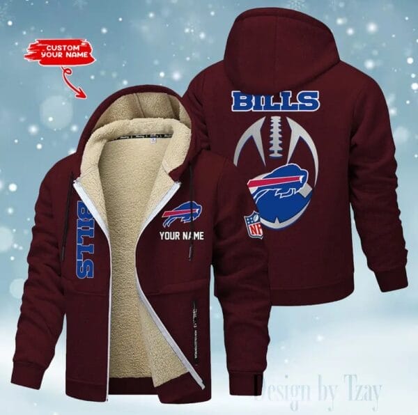 Buffalo Bills Premium Personalized Zip-Up Velvet Jacket AMCZUVJK000043 - Image 2