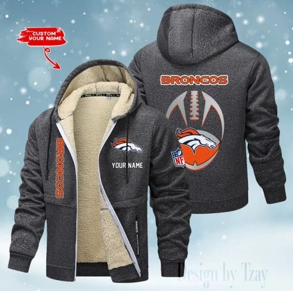 Denver Broncos Premium Personalized Zip-Up Velvet Jacket AMCZUVJK000033 - Image 6