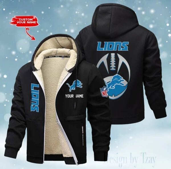 Detroit Lions Premium Personalized Zip-Up Velvet Jacket AMCZUVJK000034 - Image 6