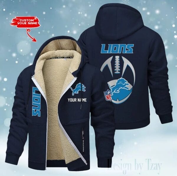 Detroit Lions Premium Personalized Zip-Up Velvet Jacket AMCZUVJK000034 - Image 8