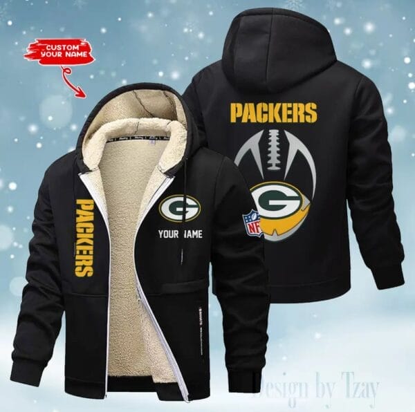 Green Bay Packers Premium Personalized Zip-Up Velvet Jacket AMCZUVJK000035 - Image 4
