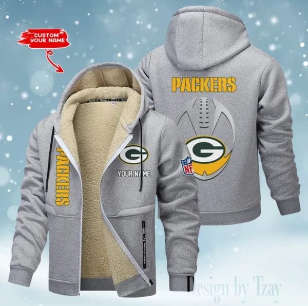 Green Bay Packers Premium Personalized Zip-Up Velvet Jacket AMCZUVJK000035 - Image 6