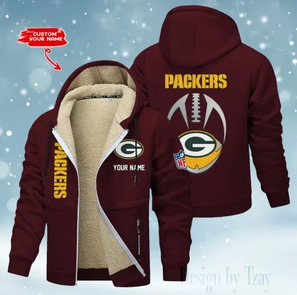 Green Bay Packers Premium Personalized Zip-Up Velvet Jacket AMCZUVJK000035 - Image 7