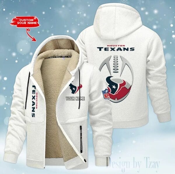 Houston Texans Premium Personalized Zip-Up Velvet Jacket AMCZUVJK000037 - Image 4
