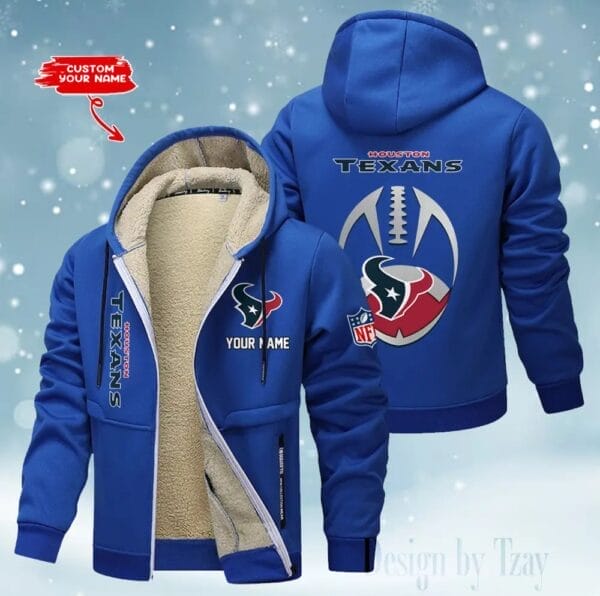 Houston Texans Premium Personalized Zip-Up Velvet Jacket AMCZUVJK000037 - Image 6