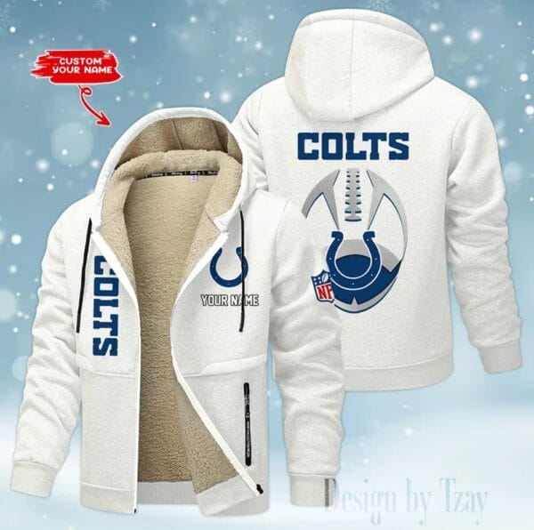 Indianapolis Colts Premium Personalized Zip-Up Velvet Jacket AMCZUVJK000036 - Image 2