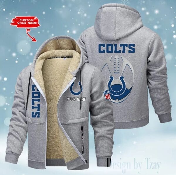 Indianapolis Colts Premium Personalized Zip-Up Velvet Jacket AMCZUVJK000036 - Image 4