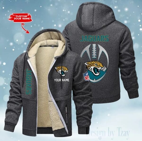 Jacksonville Jaguars Premium Personalized Zip-Up Velvet Jacket AMCZUVJK000040 - Image 4