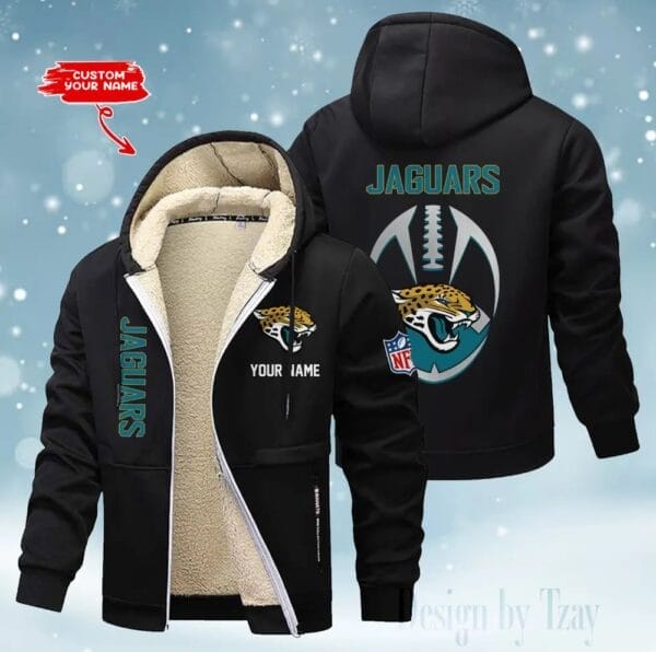 Jacksonville Jaguars Premium Personalized Zip-Up Velvet Jacket AMCZUVJK000040 - Image 5