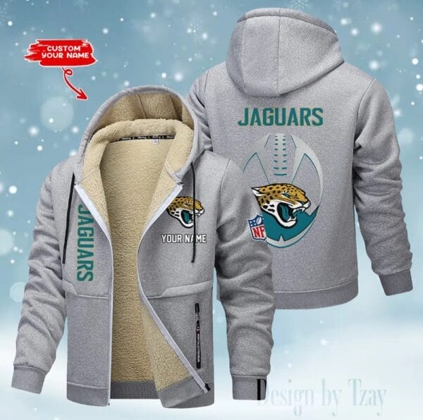 Jacksonville Jaguars Premium Personalized Zip-Up Velvet Jacket AMCZUVJK000040 - Image 6
