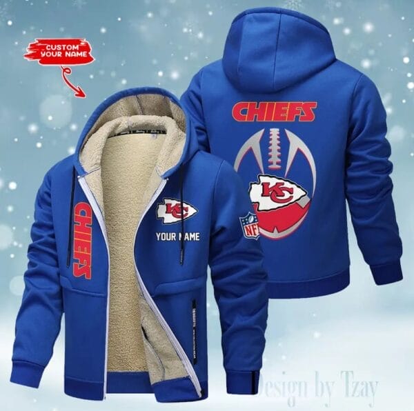 Kansas City Chiefs Premium Personalized Zip-Up Velvet Jacket AMCZUVJK000038 - Image 2