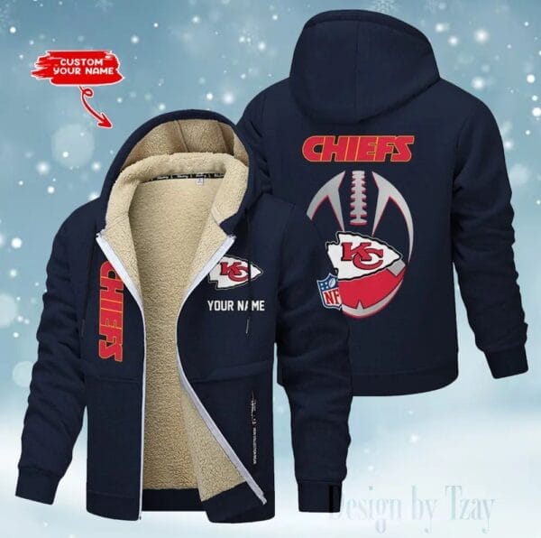 Kansas City Chiefs Premium Personalized Zip-Up Velvet Jacket AMCZUVJK000038 - Image 3