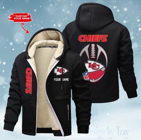 Kansas City Chiefs Premium Personalized Zip-Up Velvet Jacket AMCZUVJK000038 - Image 5