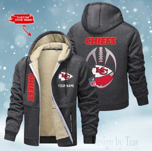 Kansas City Chiefs Premium Personalized Zip-Up Velvet Jacket AMCZUVJK000038 - Image 6