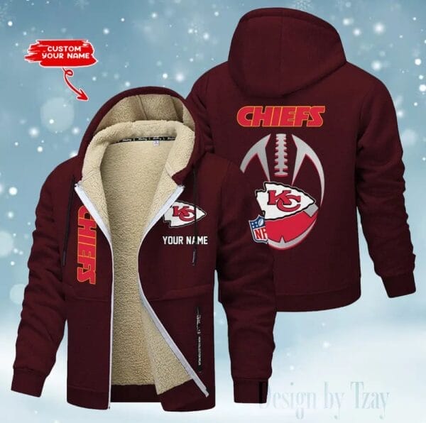 Kansas City Chiefs Premium Personalized Zip-Up Velvet Jacket AMCZUVJK000038 - Image 7