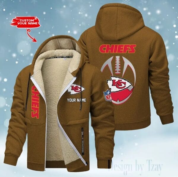 Kansas City Chiefs Premium Personalized Zip-Up Velvet Jacket AMCZUVJK000038 - Image 9