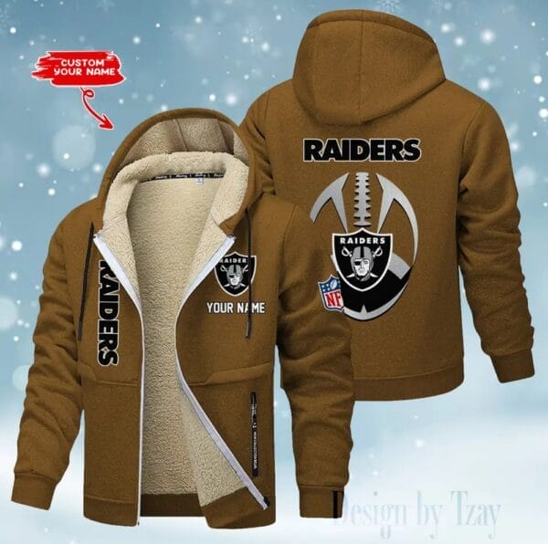 Las Vegas Raiders Premium Personalized Zip-Up Velvet Jacket AMCZUVJK000039