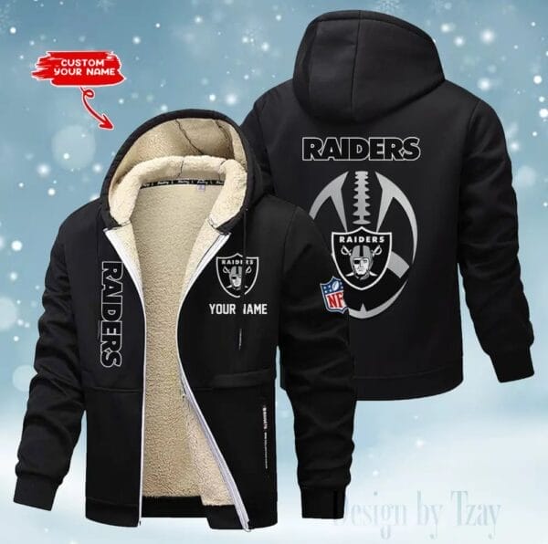 Las Vegas Raiders Premium Personalized Zip-Up Velvet Jacket AMCZUVJK000039 - Image 5