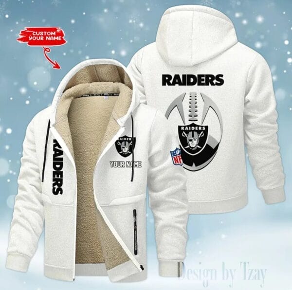 Las Vegas Raiders Premium Personalized Zip-Up Velvet Jacket AMCZUVJK000039 - Image 9