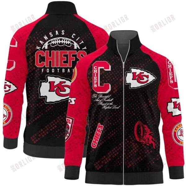 Kansas City Chiefs Premium All-Over Print Stand Collar Jacket AMCSCJK000030