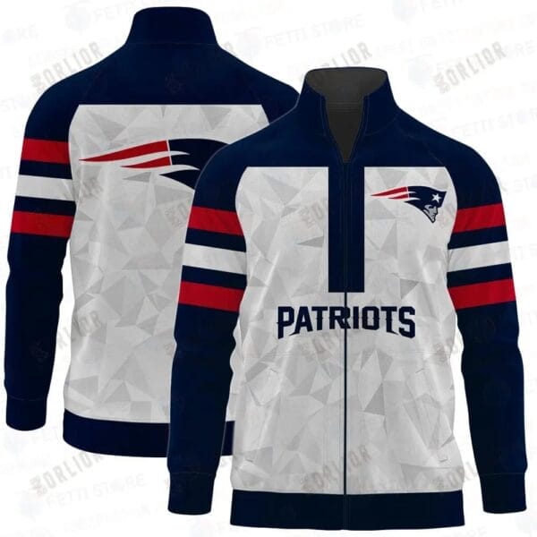 New England Patriots Premium All-Over Print Stand Collar Jacket AMCSCJK000037